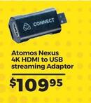 Atomos - Nexus 4k Hdmi To Usb Streaming Adaptor offers at $109.95 in Ted's Cameras