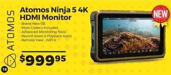 Atomos - Ninja 5 4k Hdmi Monitor  offers at $999.95 in Ted's Cameras