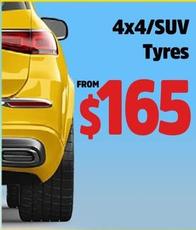 4x4/suv Tyres offers at $165 in JAX Tyres