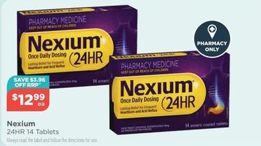 Nexium - 24hr 14 Tablets offers at $12.99 in Your Local Pharmacy