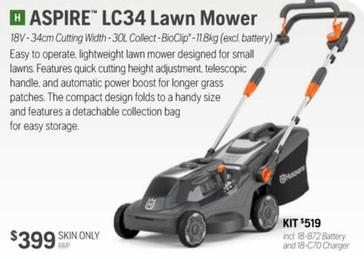 Husqvarna - Aspire Lc34 Lawn Mower offers at $519 in Husqvarna