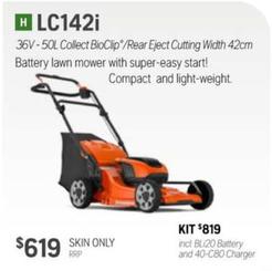 Lawn mower offers at $819 in Husqvarna