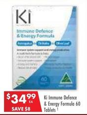 Ki - Immune Defence & Energy Formula 60 Tablets offers at $34.99 in Pharmacy 4 Less