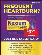 Nexium - 24hr 7 Tablets offers at $9.99 in Pharmacy 4 Less