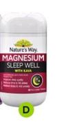 Nature's Way - Magnesium Sleep Well With Kava 60 Tablets offers at $17.09 in Super Pharmacy