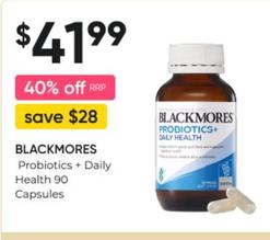  Blackmores - Probiotics + Daily Health 90 Capsules  offers at $41.99 in Super Pharmacy