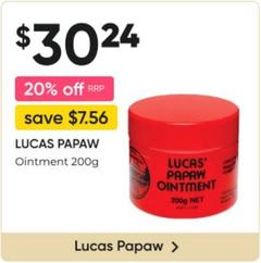 Lucas Papaw - Ointment 200g offers at $30.24 in Super Pharmacy