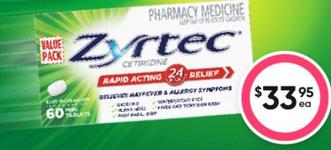 Zyrtec - 60 Tablets offers at $33.95 in Super Pharmacy