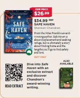 Safe Haven offers at $26.99 in Dymocks