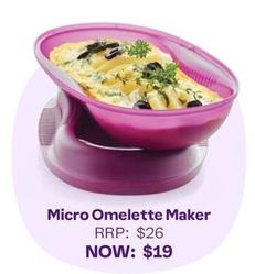 Micro Omelette Maker offers at $19 in Tupperware
