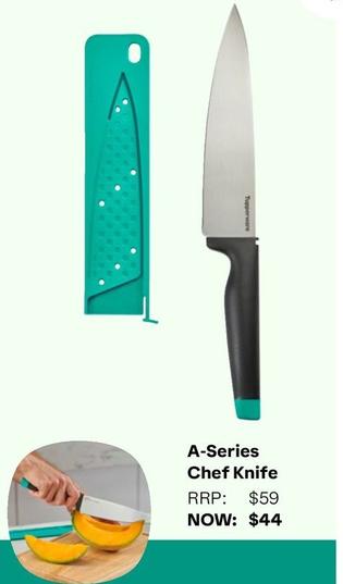 A-series Chef Knife offers at $44 in Tupperware