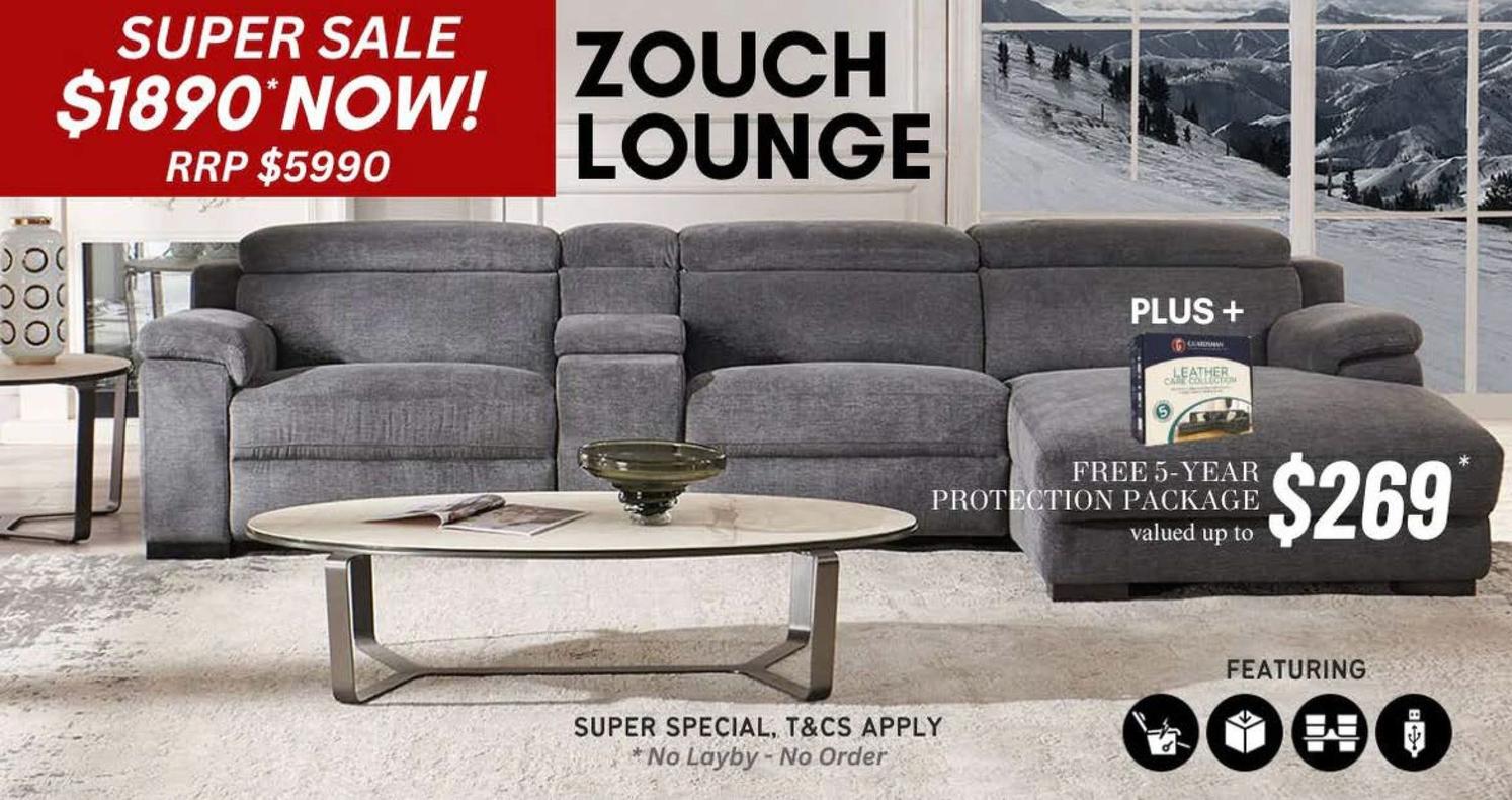 Zouch Lounge offers at $1890 in Adore