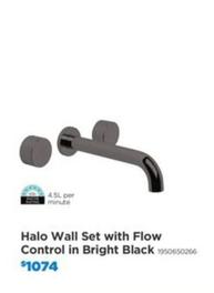 Halo Wall Set With Flow Control In Bright Black offers at $1074 in E&S