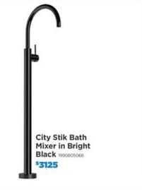 City Stik Bath Mixer In Bright Black offers at $3125 in E&S