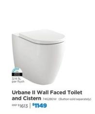 Urbane - Ii Wall Faced Toilet And Cistern offers at $1149 in E&S