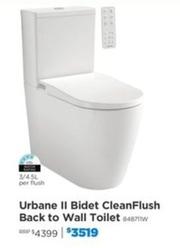 Urbane - Ii Bidet Cleanflush Back To Wall Toilet offers at $3519 in E&S
