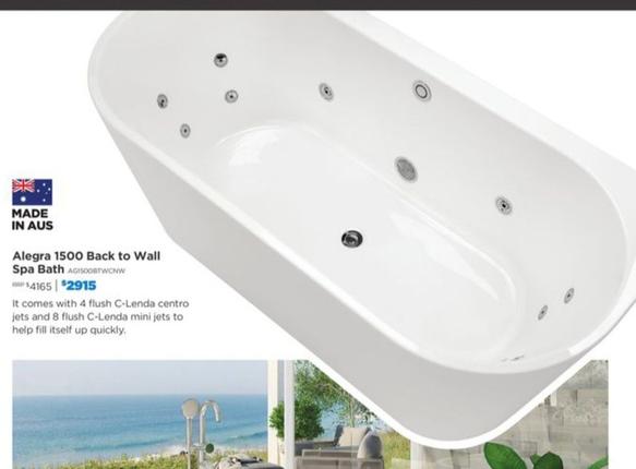Alegra - 1500 Back To Wall Spa Bath offers at $2915 in E&S