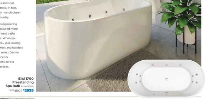 Elisi - 1700 Freestanding Spa Bath offers at $2939 in E&S