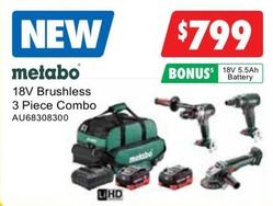 Metabo - 18v Brushless 3 Piece Combo offers at $799 in United Tools