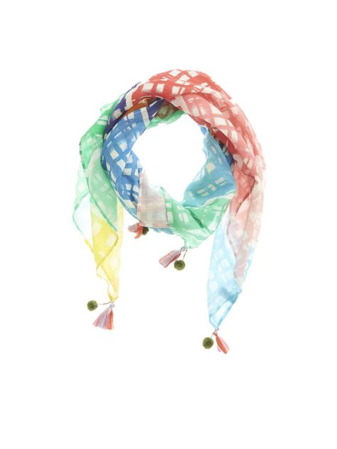 CHECKED POM POM SCARF offers at $49.95 in My Size