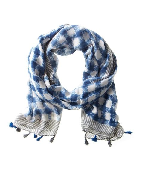 CHECK TASSEL SCARF offers at $39.95 in My Size