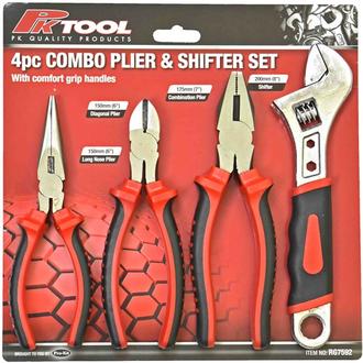 PKTOOL 4 PIECE PLIER AND ADJUSTABLE SHIFTER WRENCH SET - RG7592 offers at $59.95 in Auto One