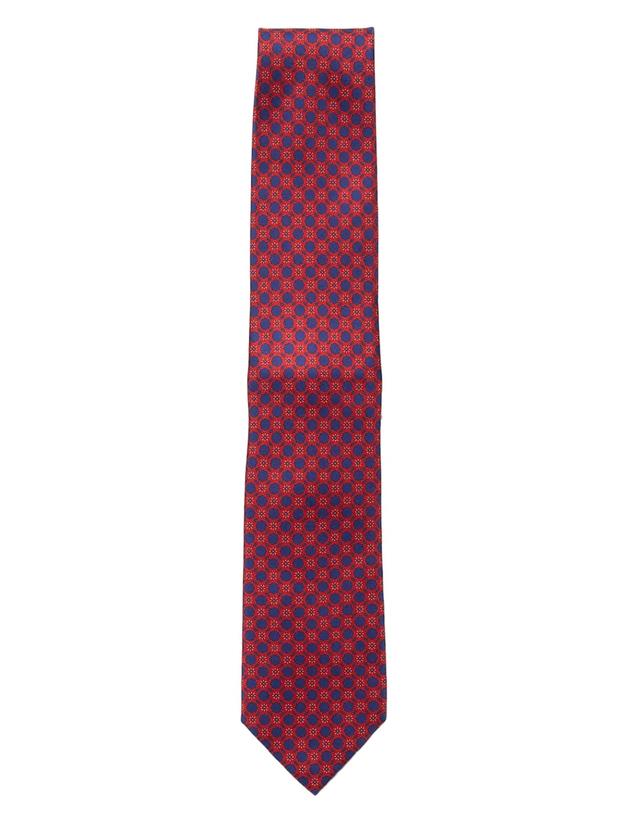 STEFANO RICCI SILK TIE & POCKET SQUARE SET RED/BLUE offers at $795 in Henry Bucks