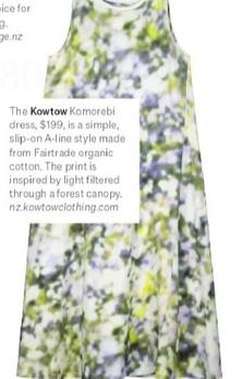 The Kowtow Komorebi Dress offers at $199 in Air New Zealand