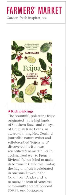 Kate Evans - Feijoa offers at $39.99 in Air New Zealand