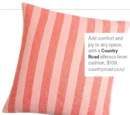 Country Road - Alfresco Linen Cushion offers at $109 in Air New Zealand