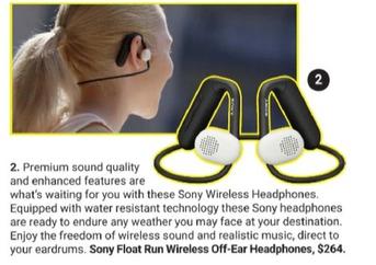 Sony - Float Run Wireless Off-ear Headphones offers at $264 in Air New Zealand