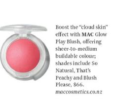Mac - Glow Play Blush offers at $66 in Air New Zealand