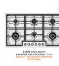 Smeg - 900mm Topmount Gas Cooktop offers at $1590 in Harvey Norman