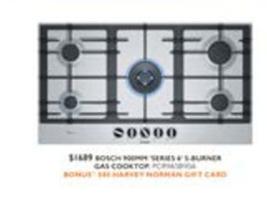 Bosch - 900mm Series 6 5-burner Gas Cooktop offers at $1689 in Harvey Norman