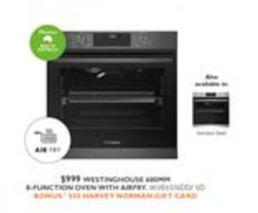 Oven offers at $999 in Harvey Norman