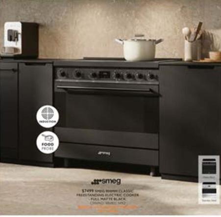 Smeg - 900mm Classic Freestanding Electric Cooker Full Matte Black offers at $7499 in Harvey Norman