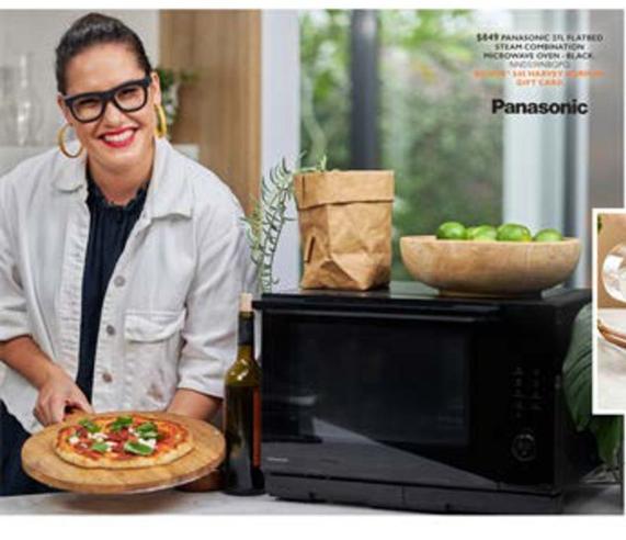 Panasonic - 27l Flatbed Steam Combination Microwave Oven-black offers at $849 in Harvey Norman