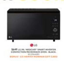 Lg - 39l Neochef Smart Inventer Convection Microwave Oven Black offers at $649 in Harvey Norman