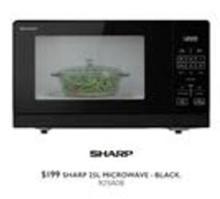 Sharp - 25l Microwave Black offers at $199 in Harvey Norman