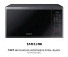 Samsung - 40l Microwave Oven Black offers at $269 in Harvey Norman