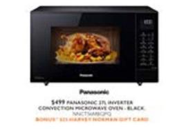 Panasonic - 27l Inverter Convection Microwave Oven Black offers at $499 in Harvey Norman