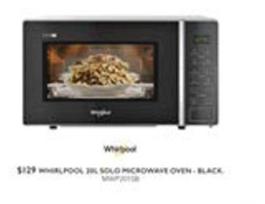 Whirlpool - 20l Solo Microwave Oven Black offers at $129 in Harvey Norman