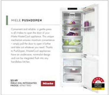 Miele - 254l Integrated Fridge offers at $5149 in Harvey Norman