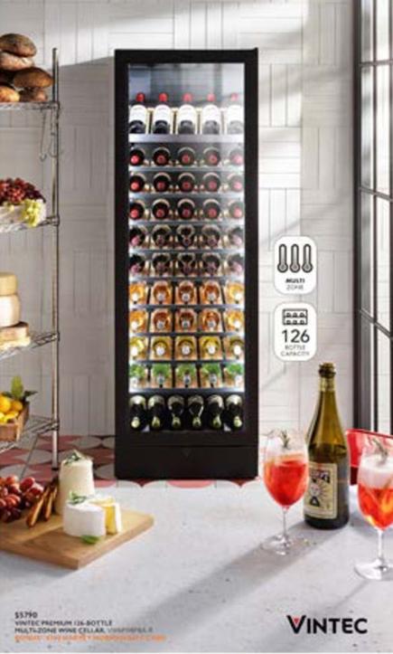 Vintec - Premium 126 Bottle Multi Zone Wine Cellar offers at $5790 in Harvey Norman