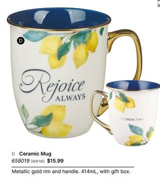 Ceramic Mug  offers at $15.99 in Koorong