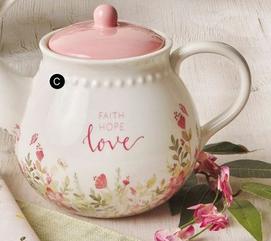 Pink Petite Floral Collection By Rebecca Canale Ceramic Teapot offers at $34.99 in Koorong