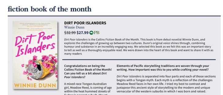 Dirt Poor Islanders offers at $27.99 in Collings Booksellers