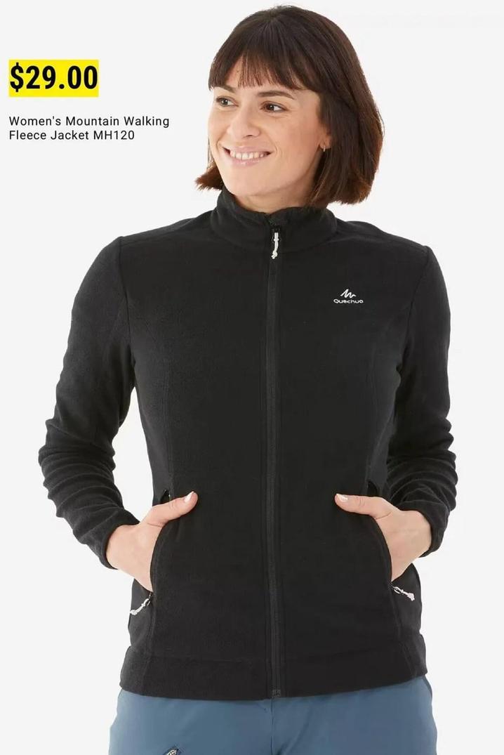 Women's Mountain Walking Fleece Jacket MH120  offers at $29 in Decathlon