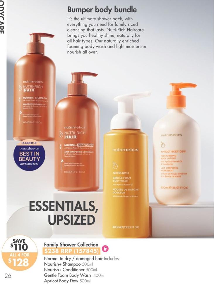 Family Shower Collection offers at $128 in Nutrimetics