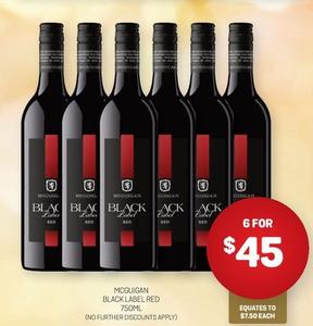 Mcguigan - Black Label Red 750ml offers at $45 in Harry Brown